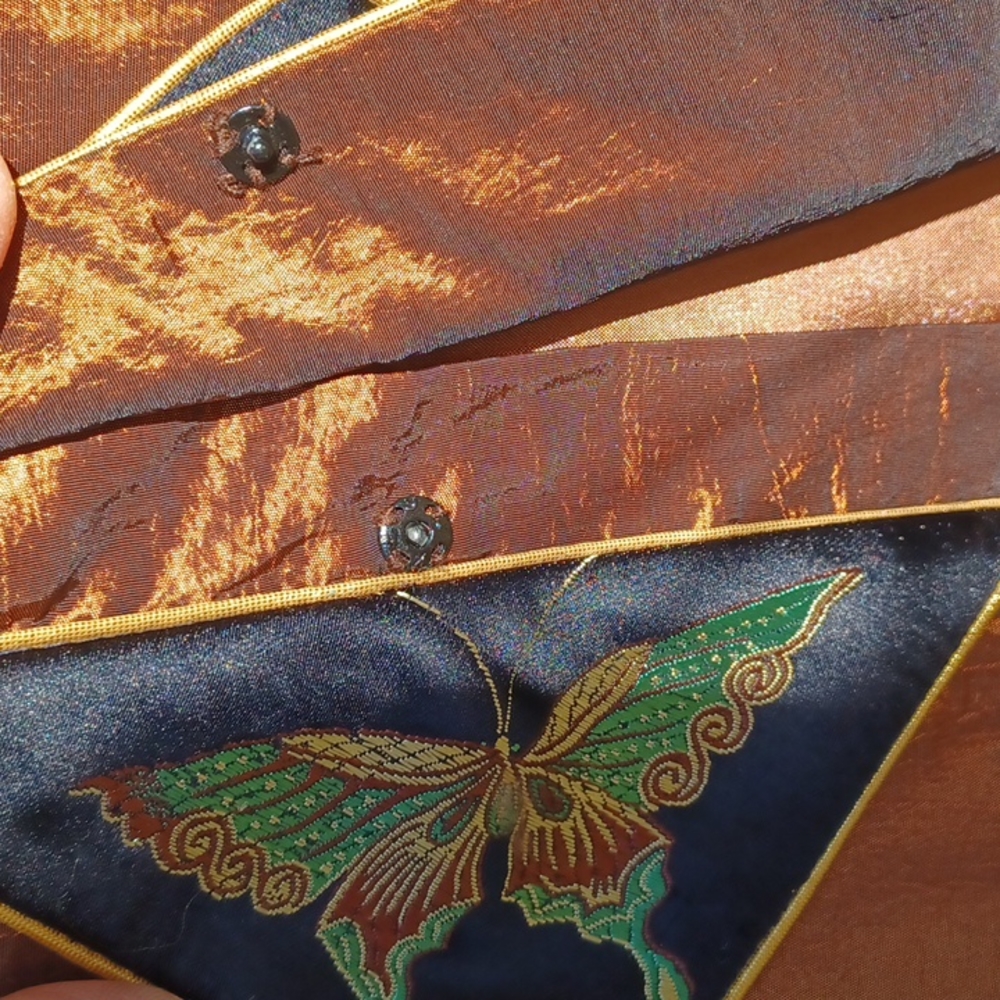 Vintage Raw Silk Cropped Light Blazer - Picture 8 of 10
